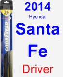 Driver Wiper Blade for 2014 Hyundai Santa Fe - Hybrid