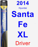 Driver Wiper Blade for 2014 Hyundai Santa Fe XL - Hybrid