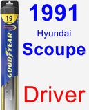 Driver Wiper Blade for 1991 Hyundai Scoupe - Hybrid