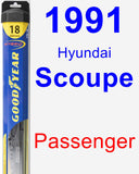 Passenger Wiper Blade for 1991 Hyundai Scoupe - Hybrid