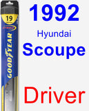 Driver Wiper Blade for 1992 Hyundai Scoupe - Hybrid