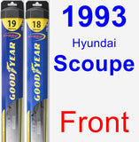 Front Wiper Blade Pack for 1993 Hyundai Scoupe - Hybrid