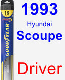 Driver Wiper Blade for 1993 Hyundai Scoupe - Hybrid