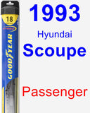 Passenger Wiper Blade for 1993 Hyundai Scoupe - Hybrid