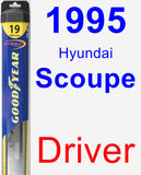 Driver Wiper Blade for 1995 Hyundai Scoupe - Hybrid