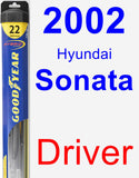 Driver Wiper Blade for 2002 Hyundai Sonata - Hybrid