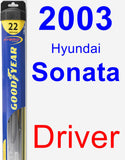 Driver Wiper Blade for 2003 Hyundai Sonata - Hybrid