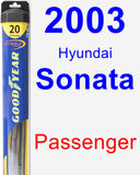 Passenger Wiper Blade for 2003 Hyundai Sonata - Hybrid