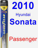 Passenger Wiper Blade for 2010 Hyundai Sonata - Hybrid