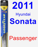 Passenger Wiper Blade for 2011 Hyundai Sonata - Hybrid