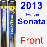 Front Wiper Blade Pack for 2013 Hyundai Sonata - Hybrid