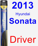 Driver Wiper Blade for 2013 Hyundai Sonata - Hybrid