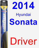 Driver Wiper Blade for 2014 Hyundai Sonata - Hybrid