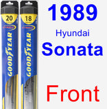 Front Wiper Blade Pack for 1989 Hyundai Sonata - Hybrid