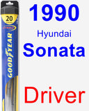 Driver Wiper Blade for 1990 Hyundai Sonata - Hybrid