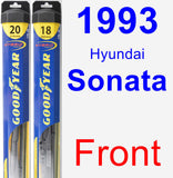 Front Wiper Blade Pack for 1993 Hyundai Sonata - Hybrid