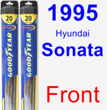 Front Wiper Blade Pack for 1995 Hyundai Sonata - Hybrid