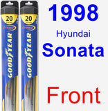 Front Wiper Blade Pack for 1998 Hyundai Sonata - Hybrid