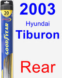 Rear Wiper Blade for 2003 Hyundai Tiburon - Hybrid