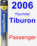 Passenger Wiper Blade for 2006 Hyundai Tiburon - Hybrid