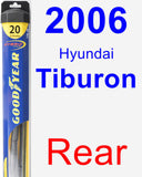 Rear Wiper Blade for 2006 Hyundai Tiburon - Hybrid