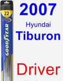 Driver Wiper Blade for 2007 Hyundai Tiburon - Hybrid