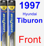 Front Wiper Blade Pack for 1997 Hyundai Tiburon - Hybrid