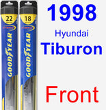 Front Wiper Blade Pack for 1998 Hyundai Tiburon - Hybrid
