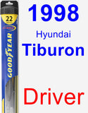 Driver Wiper Blade for 1998 Hyundai Tiburon - Hybrid