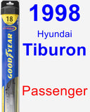 Passenger Wiper Blade for 1998 Hyundai Tiburon - Hybrid