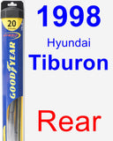 Rear Wiper Blade for 1998 Hyundai Tiburon - Hybrid