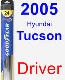 Driver Wiper Blade for 2005 Hyundai Tucson - Hybrid