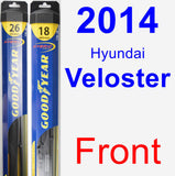 Front Wiper Blade Pack for 2014 Hyundai Veloster - Hybrid