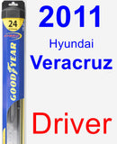 Driver Wiper Blade for 2011 Hyundai Veracruz - Hybrid