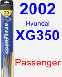 Passenger Wiper Blade for 2002 Hyundai XG350 - Hybrid