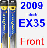 Front Wiper Blade Pack for 2009 Infiniti EX35 - Hybrid