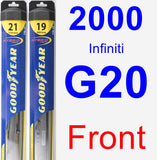 Front Wiper Blade Pack for 2000 Infiniti G20 - Hybrid