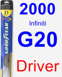 Driver Wiper Blade for 2000 Infiniti G20 - Hybrid