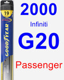 Passenger Wiper Blade for 2000 Infiniti G20 - Hybrid