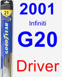 Driver Wiper Blade for 2001 Infiniti G20 - Hybrid