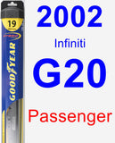 Passenger Wiper Blade for 2002 Infiniti G20 - Hybrid