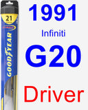 Driver Wiper Blade for 1991 Infiniti G20 - Hybrid