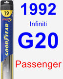 Passenger Wiper Blade for 1992 Infiniti G20 - Hybrid