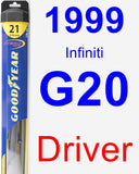 Driver Wiper Blade for 1999 Infiniti G20 - Hybrid