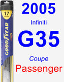 Passenger Wiper Blade for 2005 Infiniti G35 - Hybrid