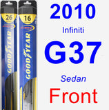 Front Wiper Blade Pack for 2010 Infiniti G37 - Hybrid