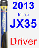 Driver Wiper Blade for 2013 Infiniti JX35 - Hybrid