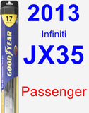 Passenger Wiper Blade for 2013 Infiniti JX35 - Hybrid