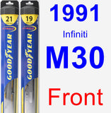 Front Wiper Blade Pack for 1991 Infiniti M30 - Hybrid