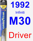 Driver Wiper Blade for 1992 Infiniti M30 - Hybrid